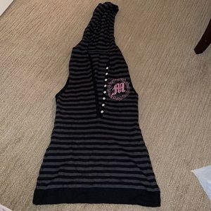 Morphine generation cashmere striped hoodie